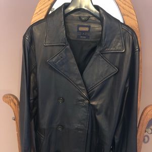Women’s Coach Leather Coat